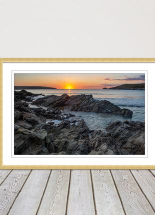 Crantock Beach, Newquay Cornwall. Framed picture print, choice of frame colours.