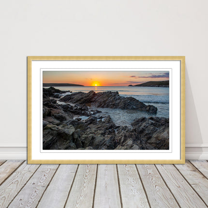 Crantock Beach, Newquay Cornwall. Framed picture print, choice of frame colours.
