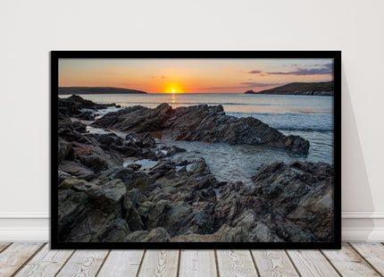 Crantock Beach, Newquay Cornwall. Framed picture print, choice of frame colours.