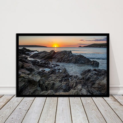 Crantock Beach, Newquay Cornwall. Framed picture print, choice of frame colours.