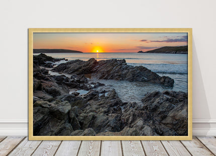 Crantock Beach, Newquay Cornwall. Framed picture print, choice of frame colours.