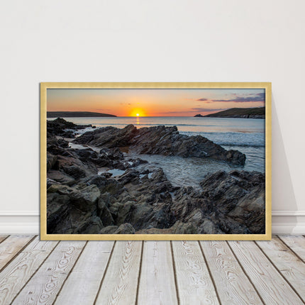 Crantock Beach, Newquay Cornwall. Framed picture print, choice of frame colours.