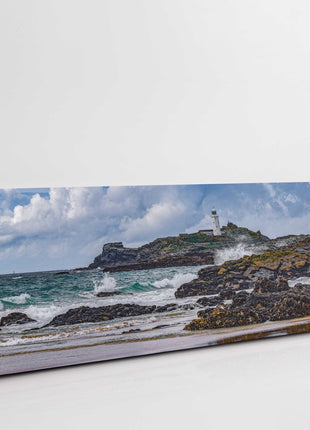 Godrevy Lighthouse North Cornwall. Panoramic canvas picture print Stunning image
