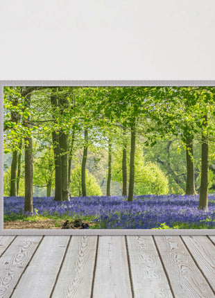 picture frame bluebells in the woods ready to hang wall art home decor framed