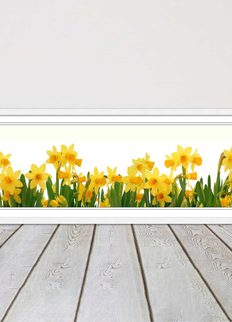 daffodils canvas picture print framed ready to hand choice of colours and sizes