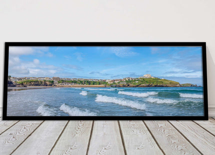 Newquay Bay. Panoramic framed picture print. A choice of picture frames.