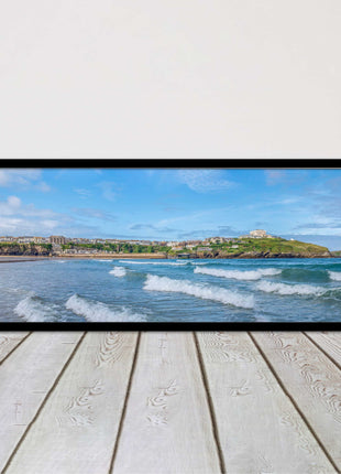 Newquay Bay. Panoramic framed picture print. A choice of picture frames.