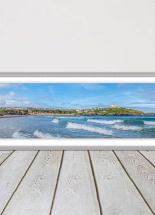 Newquay Bay. Panoramic framed picture print. A choice of picture frames.
