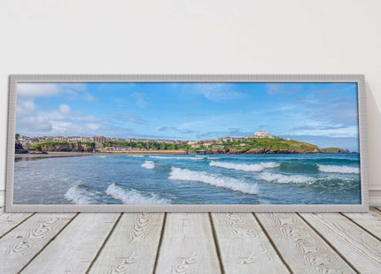 Newquay Bay. Panoramic framed picture print. A choice of picture frames.