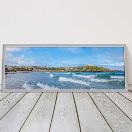 Newquay Bay. Panoramic framed picture print. A choice of picture frames.