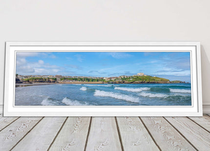 Newquay Bay. Panoramic framed picture print. A choice of picture frames.
