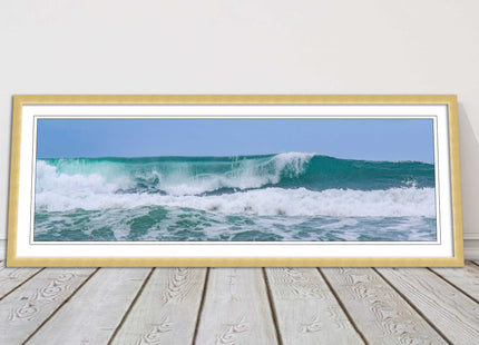 Rolling surf waves. Beautiful ocean colours Framed picture choice in frames