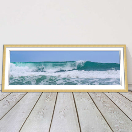 Rolling surf waves. Beautiful ocean colours Framed picture choice in frames
