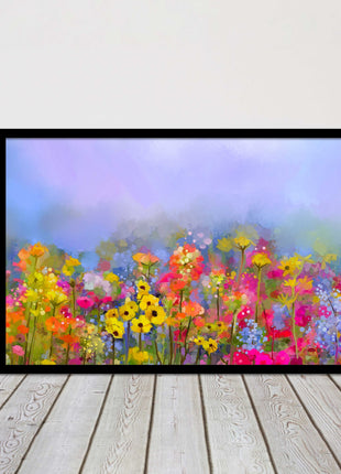 summer flowers print and picture frame ready to hang wall art home decor