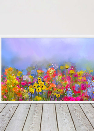 summer flowers print and picture frame ready to hang wall art home decor