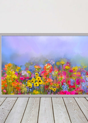 summer flowers print and picture frame ready to hang wall art home decor