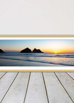 Holywell Bay framed picture and print included ready to hang wall art home decor