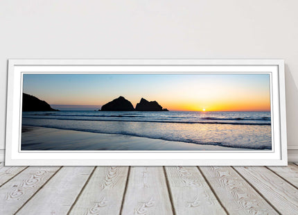Holywell Bay framed picture and print included ready to hang wall art home decor