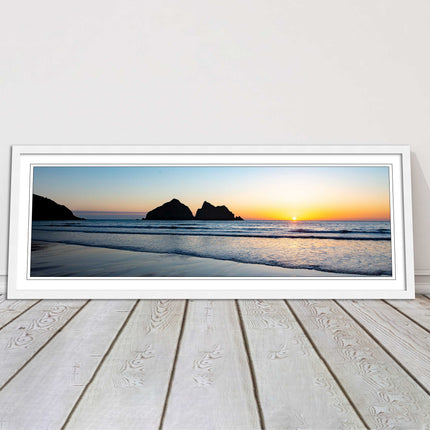 Holywell Bay framed picture and print included ready to hang wall art home decor