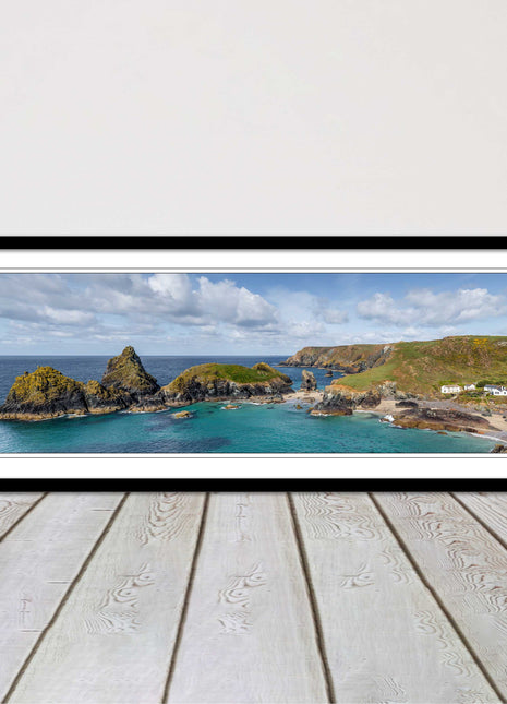 picture frame and print kynance cove cornwall panoramic wall art ready to hang