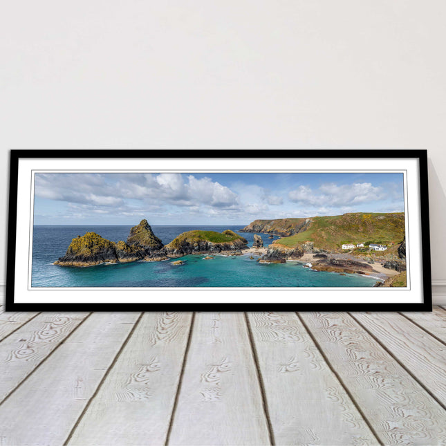 picture frame and print kynance cove cornwall panoramic wall art ready to hang