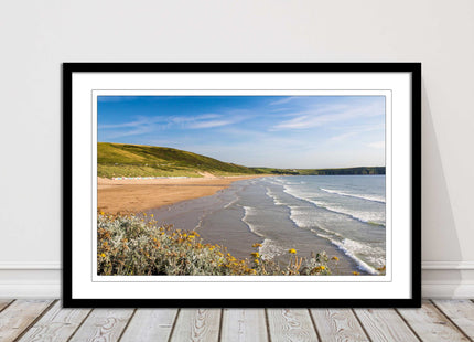 Woolacombe Beach, Devon. Sea view. framed picture print