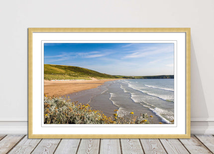Woolacombe Beach, Devon. Sea view. framed picture print