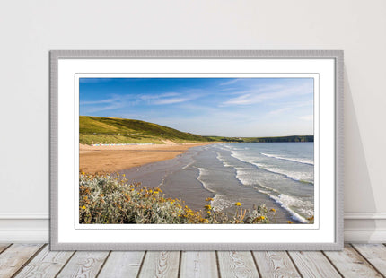 Woolacombe Beach, Devon. Sea view. framed picture print