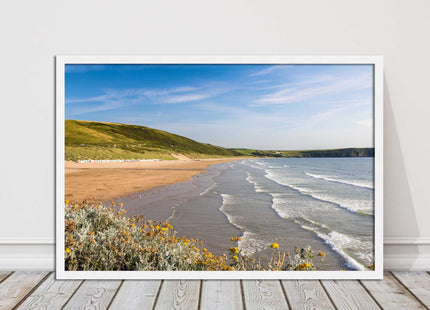Woolacombe Beach, Devon. Sea view. framed picture print