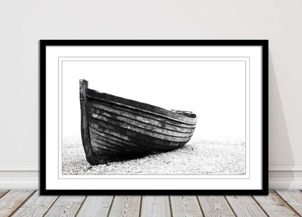 old rowing boat black and white art framed picture print choice of frame
