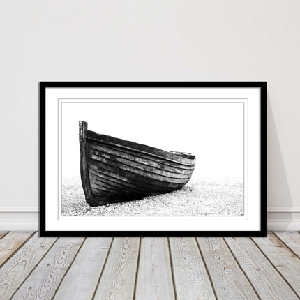 old rowing boat black and white art framed picture print choice of frame