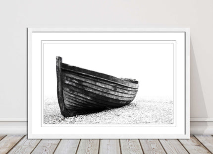 old rowing boat black and white art framed picture print choice of frame