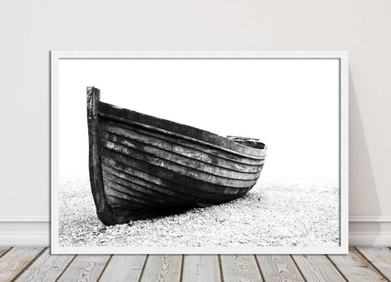 old rowing boat black and white art framed picture print choice of frame