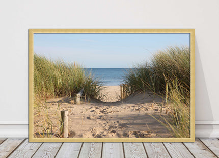 Beach Path sandbanks in the sand dunes. framed picture print choice frames