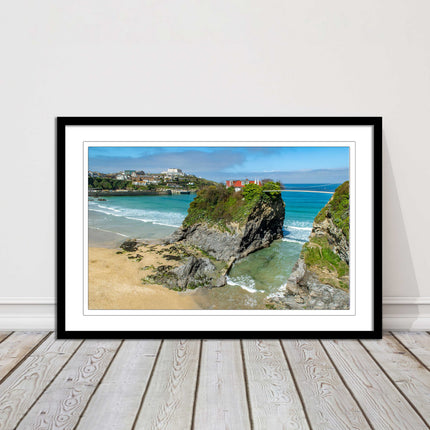 Island House Newquay Framed picture print towan beach seascape
