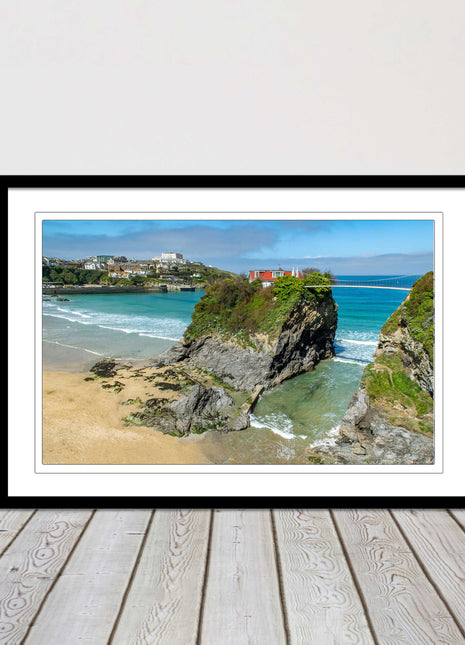 Island House Newquay Framed picture print towan beach seascape