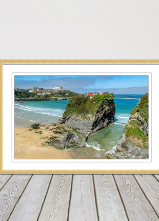 Island House Newquay Framed picture print towan beach seascape