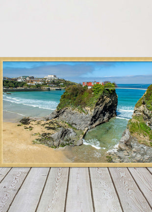 Island House Newquay Framed picture print towan beach seascape