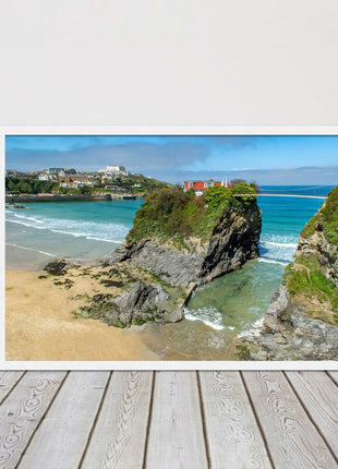 Island House Newquay Framed picture print towan beach seascape