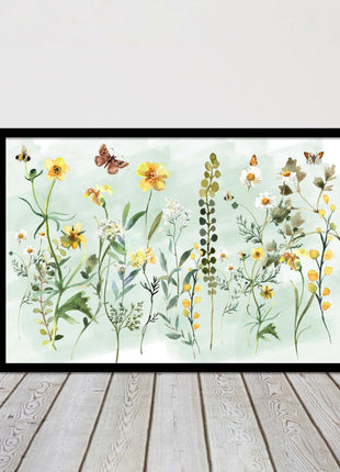 Spring Wild flowers. Framed picture with choice of frame colours.