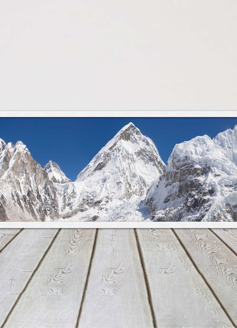 Everest summit mountains framed picture print black white gold grey frames