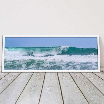 Rolling surf waves. Beautiful ocean colours Framed picture choice in frames