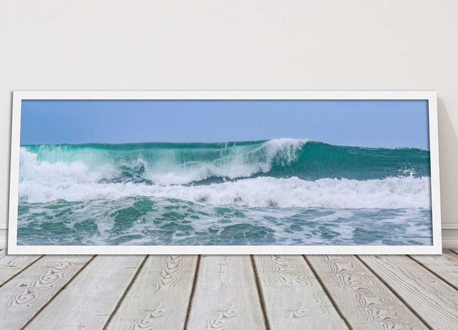 Rolling surf waves. Beautiful ocean colours Framed picture choice in frames