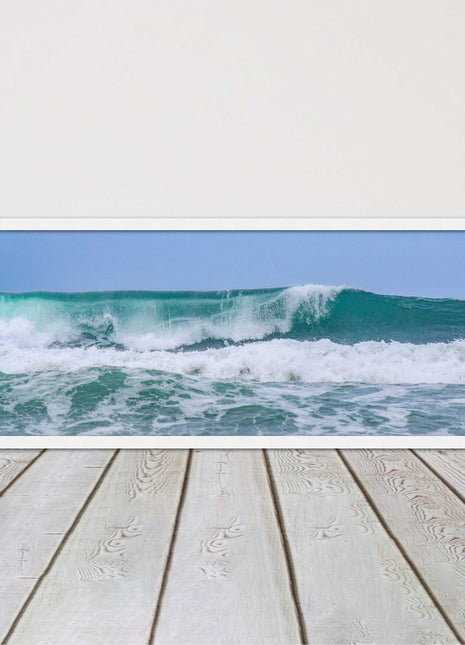 Rolling surf waves. Beautiful ocean colours Framed picture choice in frames