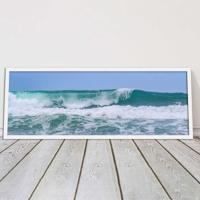 Rolling surf waves. Beautiful ocean colours Framed picture choice in frames