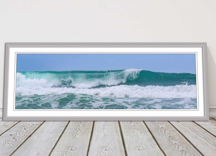 Rolling surf waves. Beautiful ocean colours Framed picture choice in frames