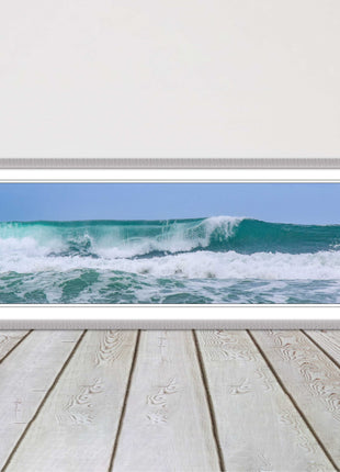 Rolling surf waves. Beautiful ocean colours Framed picture choice in frames