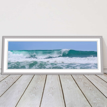 Rolling surf waves. Beautiful ocean colours Framed picture choice in frames