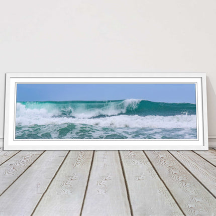 Rolling surf waves. Beautiful ocean colours Framed picture choice in frames