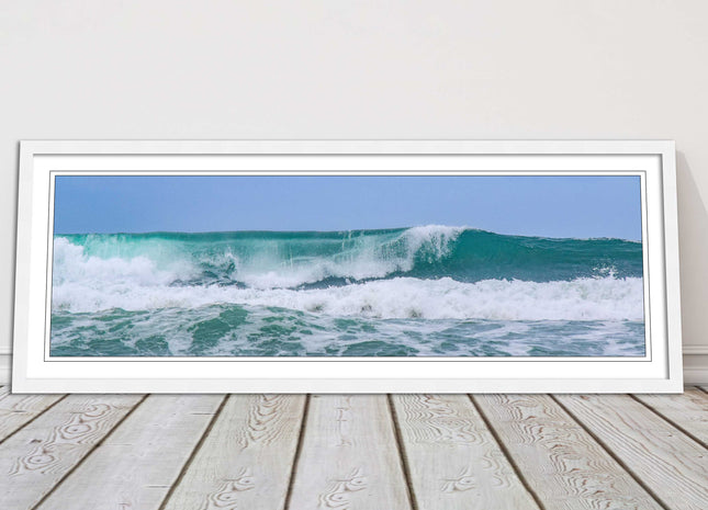 Rolling surf waves. Beautiful ocean colours Framed picture choice in frames